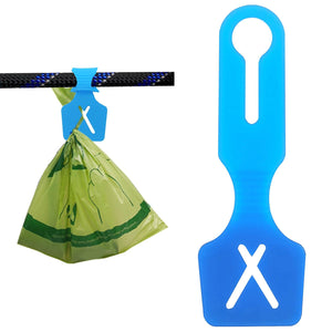 Silicone Hands-Free Dog Poop Bag Holder for Used Poop Bags Handy Waste Bag Carrier for Leash Lightweight Poo Bag Carrier Leash Attachment fit Any Leash for Dog Walking(1 CountIce Blue)